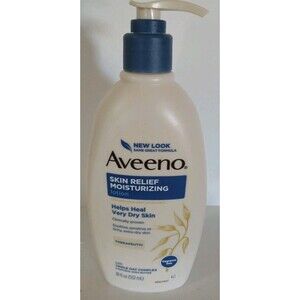 (2) Aveeno Skin Relief Moisturizing Lotion Fragrance Free 18oz Pump Bottle